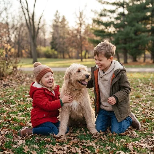 Uploaded photo: Kids with the dog