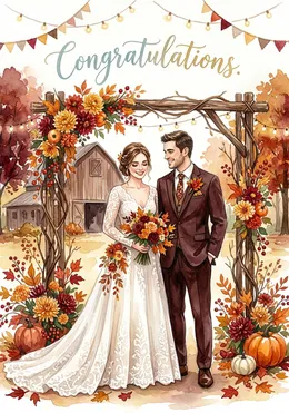 Personalized greeting card in a soft watercolor style